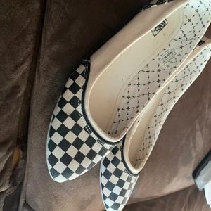 Gently worn Vans checkered flats